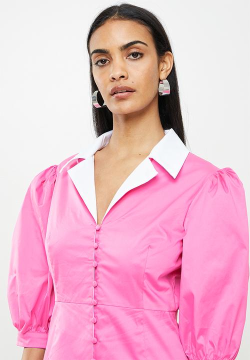 Glamorous - Ladies dress - pink & white