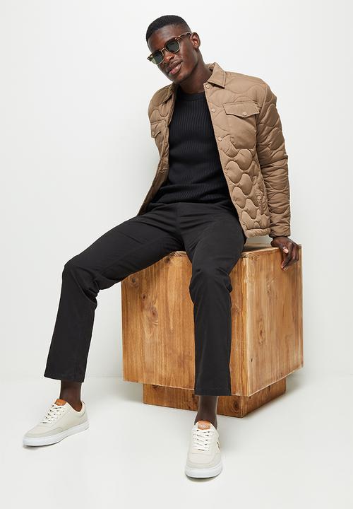 Lark & Crosse - Regular fit stretch chino - black