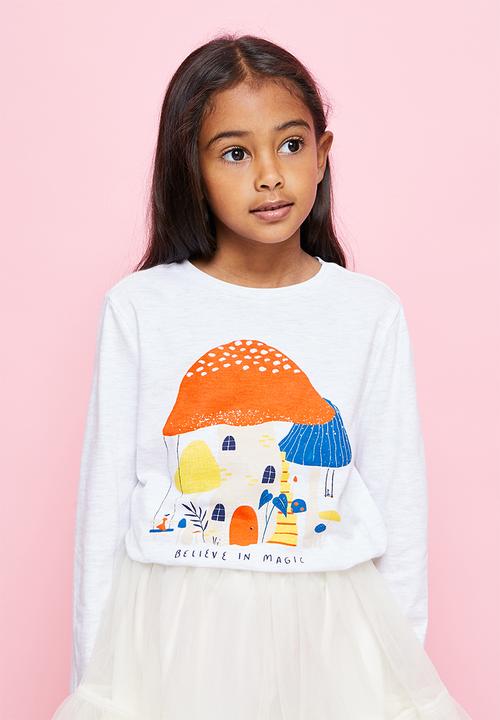 Superbalist Kids - Girls long sleeve printed tee - ice melange