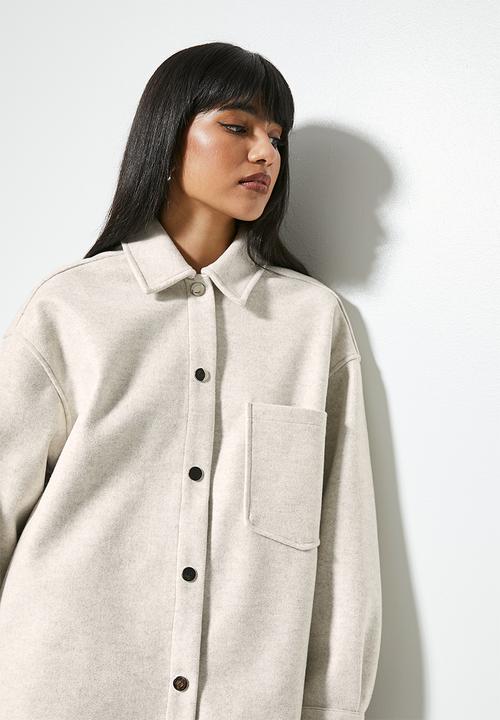 Superbalist - Melton overshirt - oatmeal