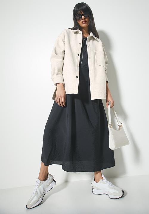 Superbalist - Melton overshirt - oatmeal