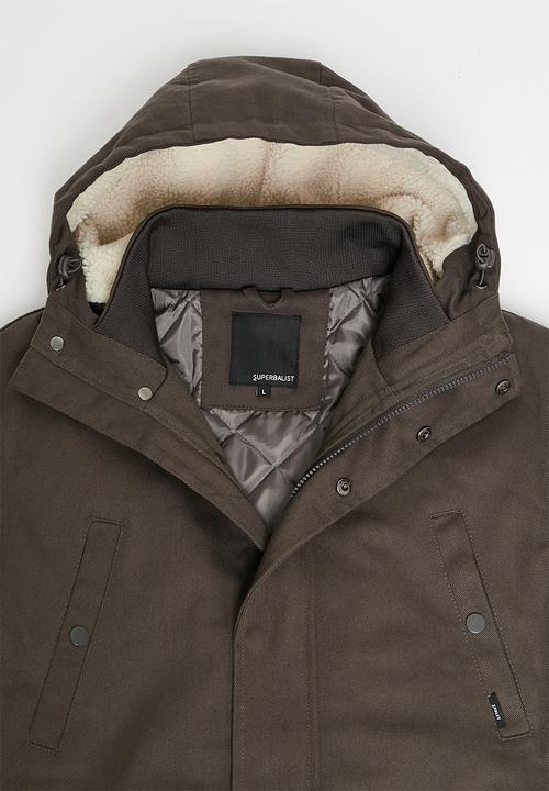 Superbalist - Storm padded parka - dark charcoal grey