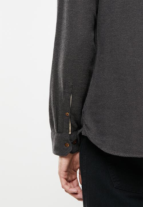 Superdry. - Trailsman flannel shirt - charcoal