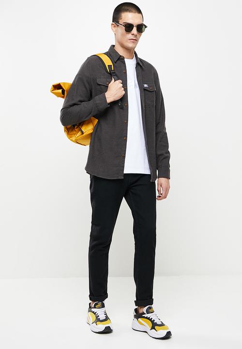 Superdry. - Trailsman flannel shirt - charcoal