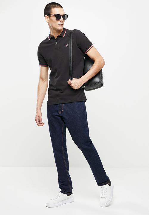 Superdry. - Superdry code polo shirt - black
