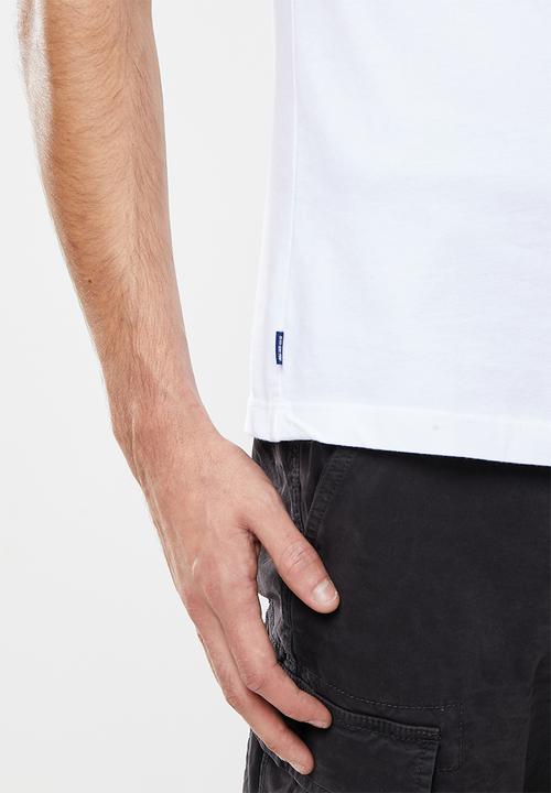 Superdry. - Vintage logo emb tee - white
