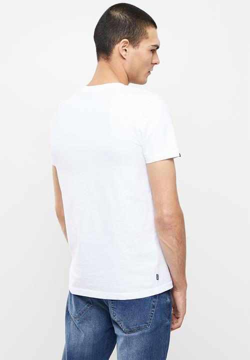 Superdry. - Vintage logo emb vee tee - white