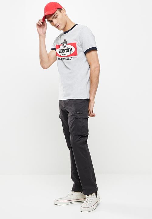 Superdry. - Cl ac ringer tee - grey