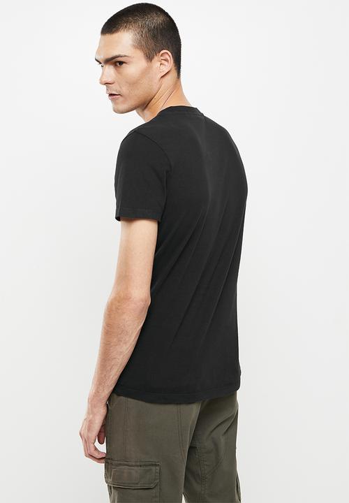 Superdry. - Vintage logo emb vee tee - black