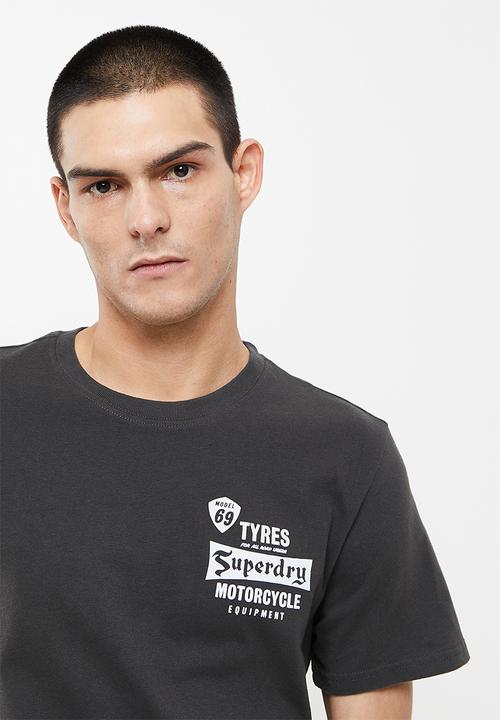 Superdry. - Black out tee - vintage black