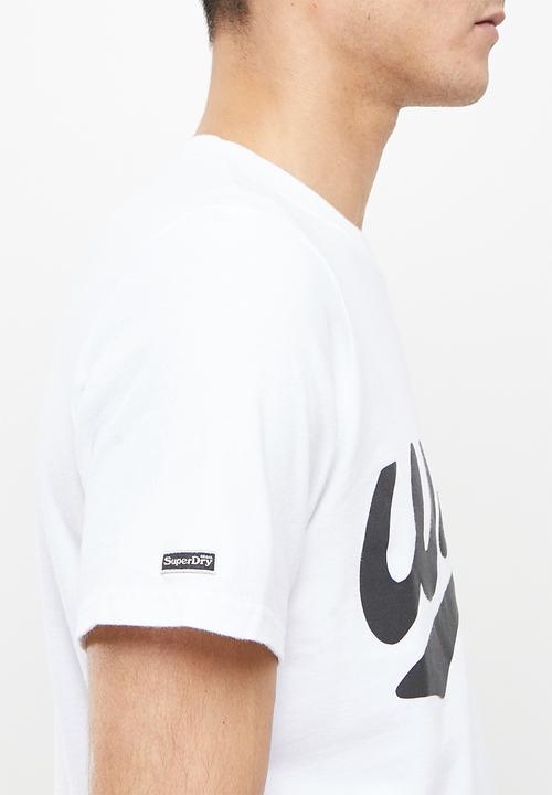 Superdry. - Black out tee - white