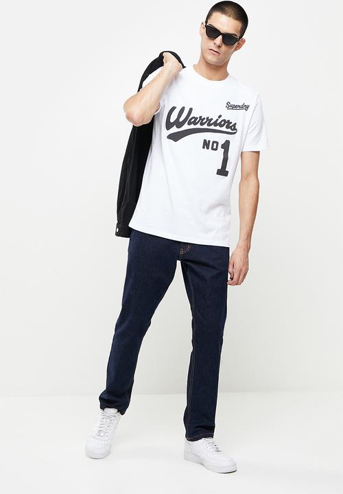 Superdry. - Black out tee - white