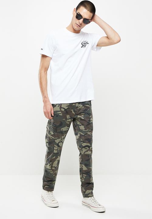 Superdry. - Black out tee - white