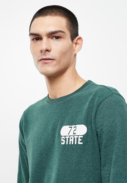 Superdry. - T&f long sleeve top - pine marl