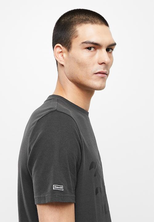 Superdry. - Black out tee - bison black