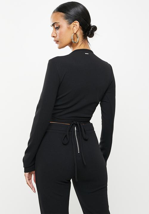 SISSY BOY - Longsleeve top with ring detail - black
