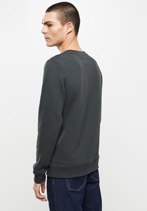 Superdry. - Vintage logo emb crew - vintage wash black
