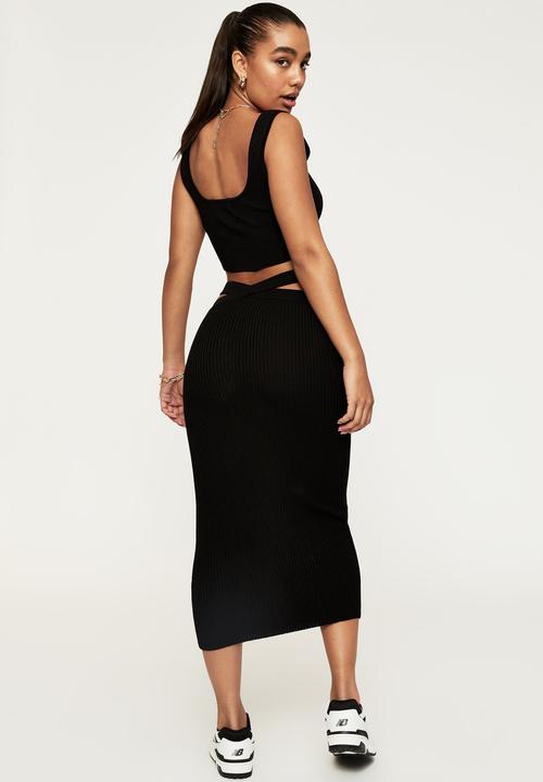 Supré  - Nadine midi tube skirt - black