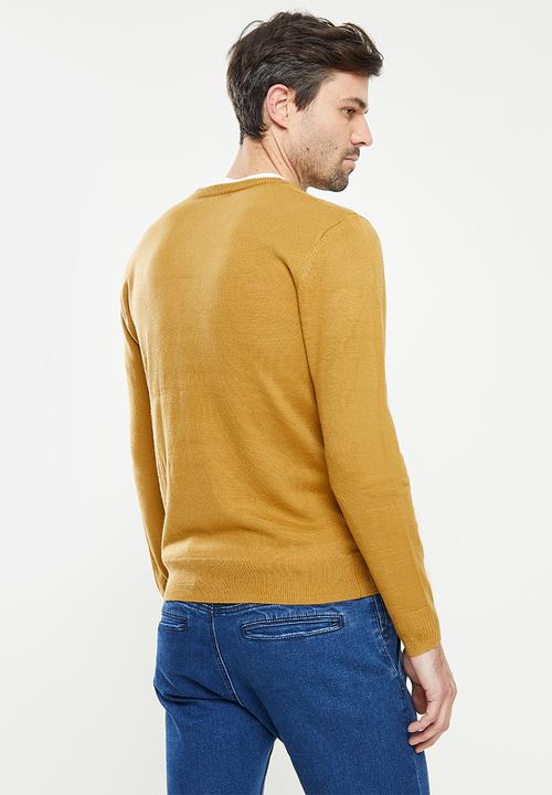 Pierre Cardin - Pc Crew Knitwear  - Mustard