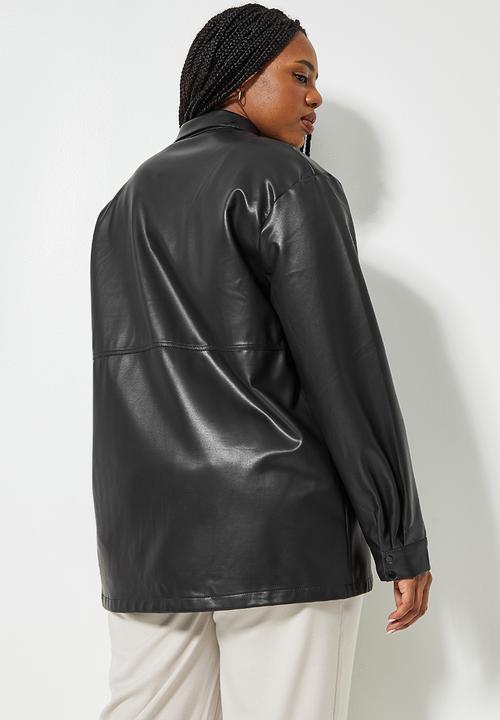 Superbalist - Pu over shirt - black