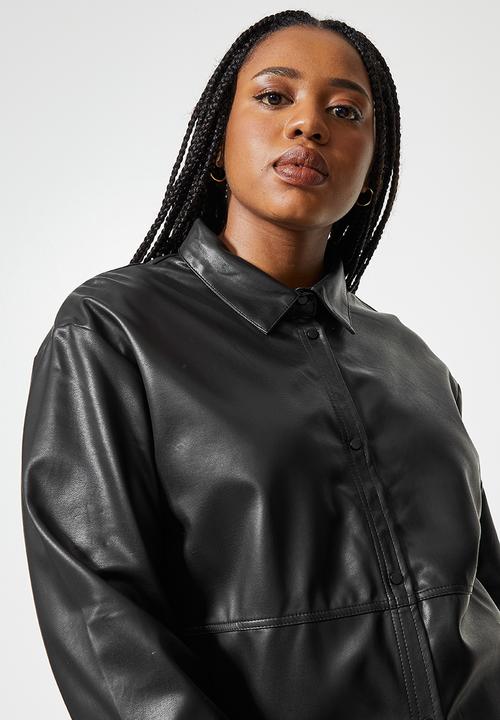 Superbalist - Pu over shirt - black