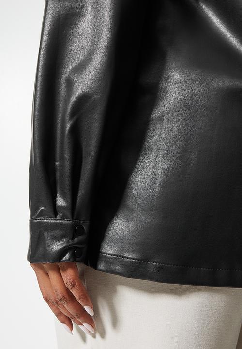 Superbalist - Pu over shirt - black