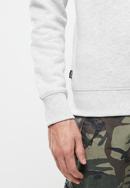 Superdry. - Vintage logo emb crew - glacier grey marl