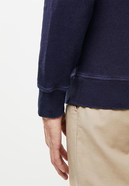 Superdry. - Vintage logo emb crew - dark indigo