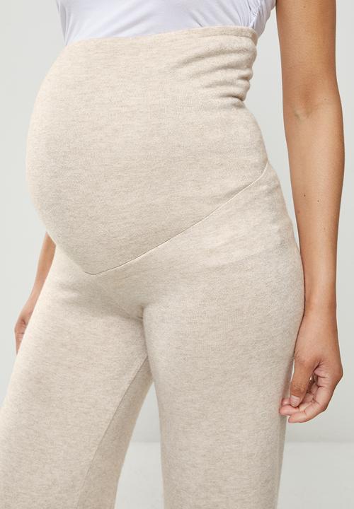 edit Maternity - Maternity soft knit trouser - taupe