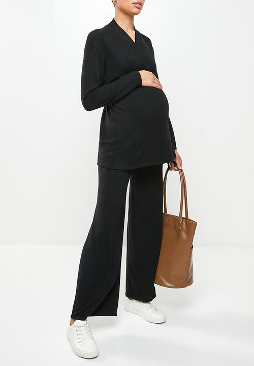 edit Maternity - Maternity soft knit trouser - black