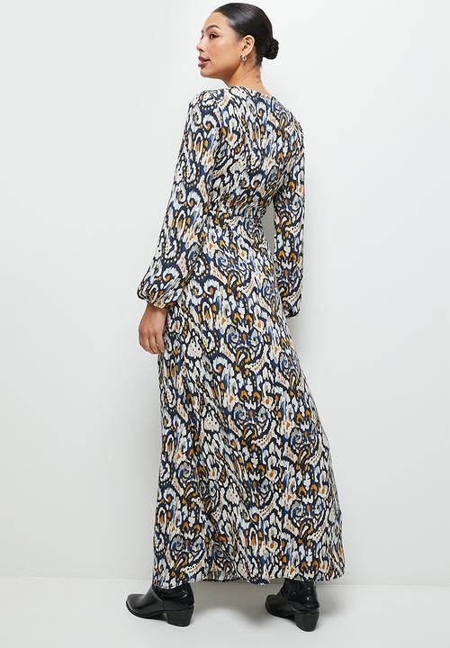 edit - Ikat boho fit & flare maxi - multi