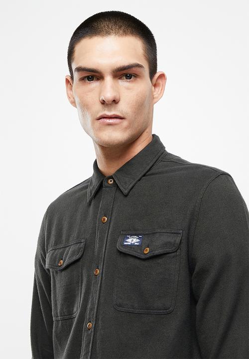 Superdry. - Trailsman flannel shirt - surplus goods olive