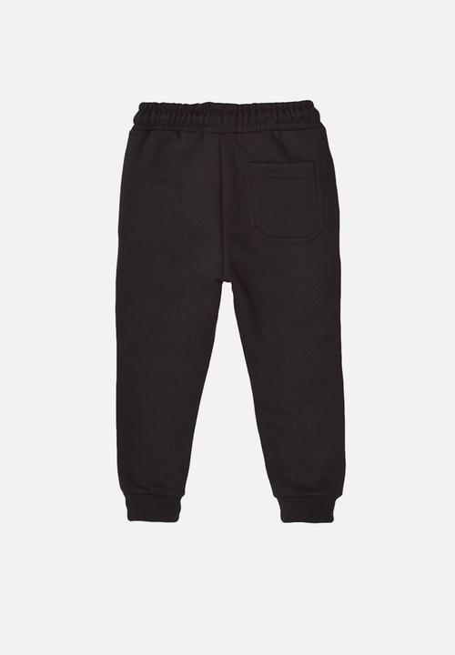 MINOTI - Teen boys basic fleece jogpant - black 
