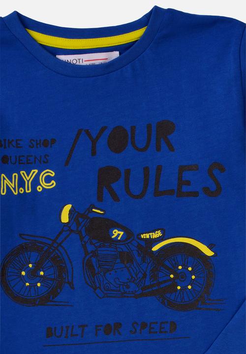 MINOTI - Basic your rules graphic crew tee - blue
