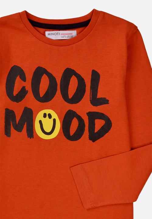 MINOTI - Basic cool mood graphic crew tee - orange