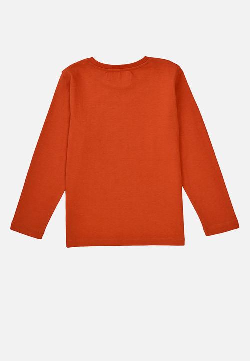 MINOTI - Basic cool mood graphic crew tee - orange