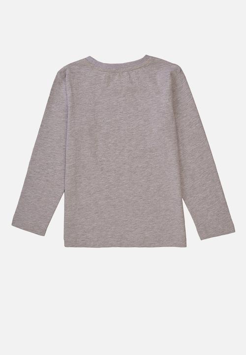 MINOTI - Basic street west graphic crew tee - grey