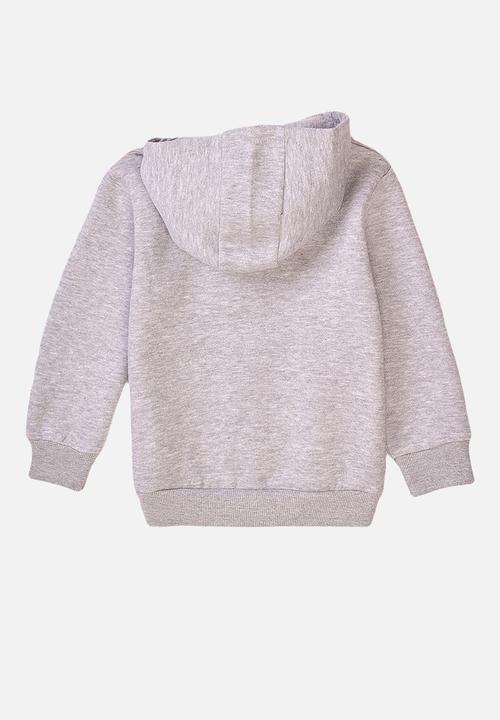 MINOTI - Teen boys basic fleece zip thru - grey marl