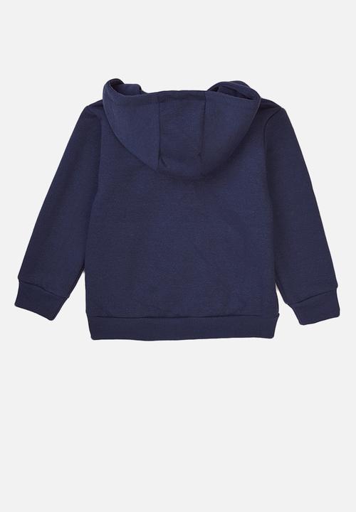 MINOTI - Teen boys basic fleece zip thru - navy 