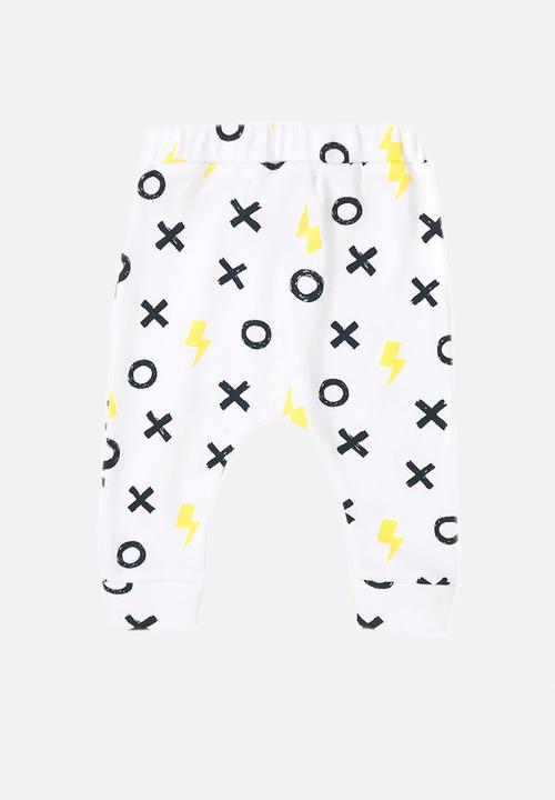 MINOTI - Baby cuff trousers - white