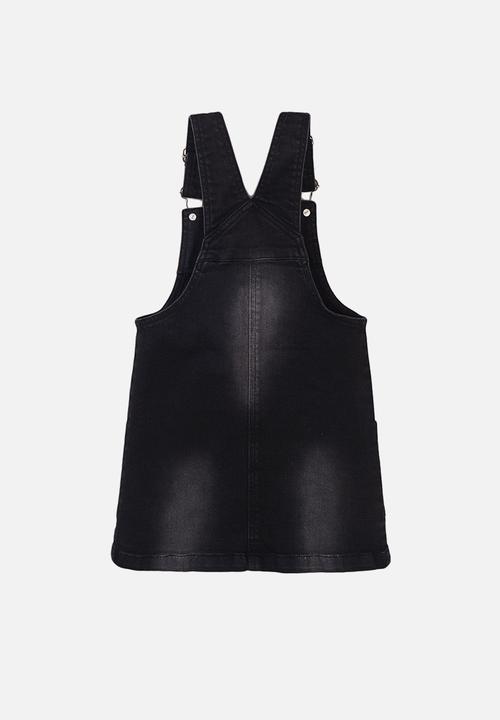 MINOTI - Denim pinafore dress - black 