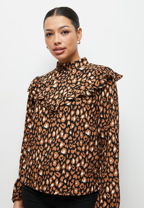 MILLA - Printed ruffle detail blouse - multi 