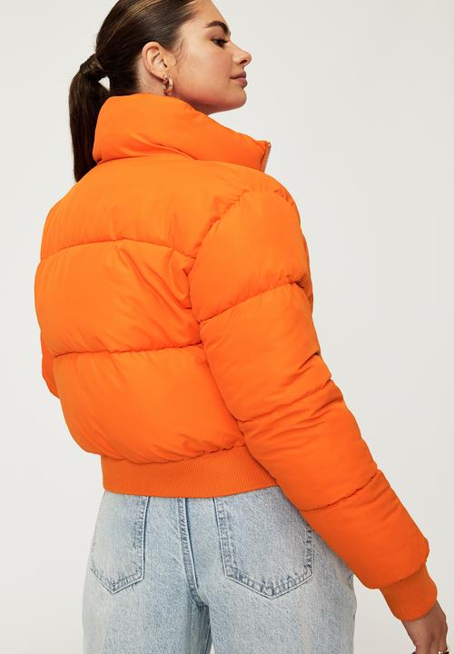 Supré  - Cody cropped puffer jacket - orange pop