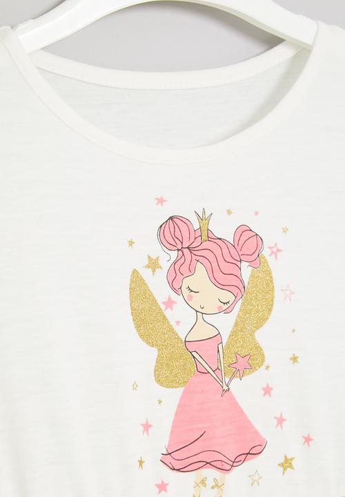 Pop Candy - Printed combo dress - ivory