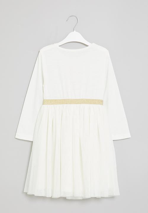 Pop Candy - Printed combo dress - ivory