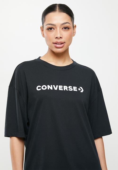 Converse - Oversized wordmark tee - converse black