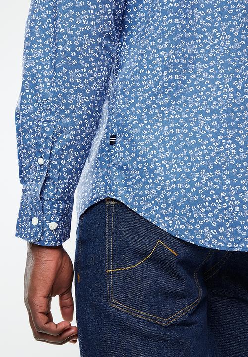 Nautica - Poplin print  - blue & white