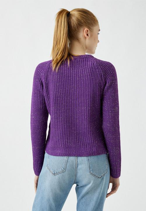 Koton - Crew neck jumper - purple