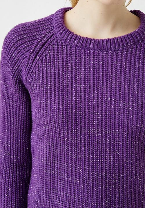 Koton - Crew neck jumper - purple