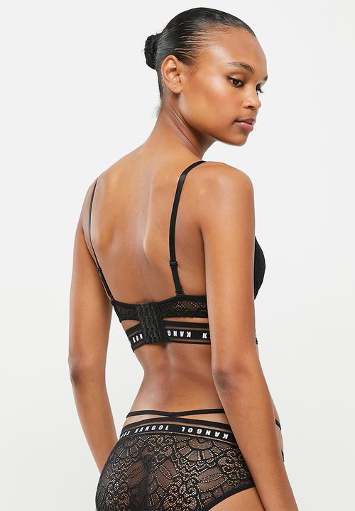 KANGOL - Strappy balc bra - branded black
